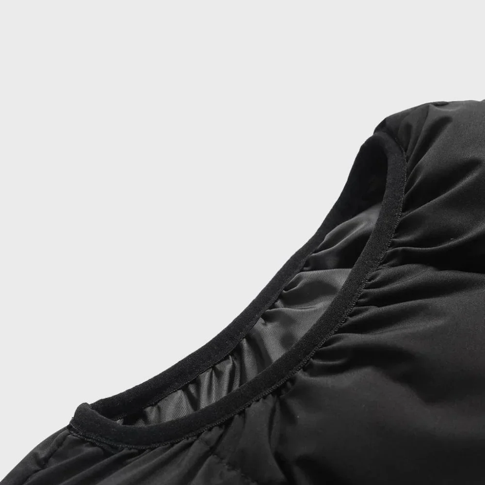 Black Mens Puffer Vest - Picture 3 of 5